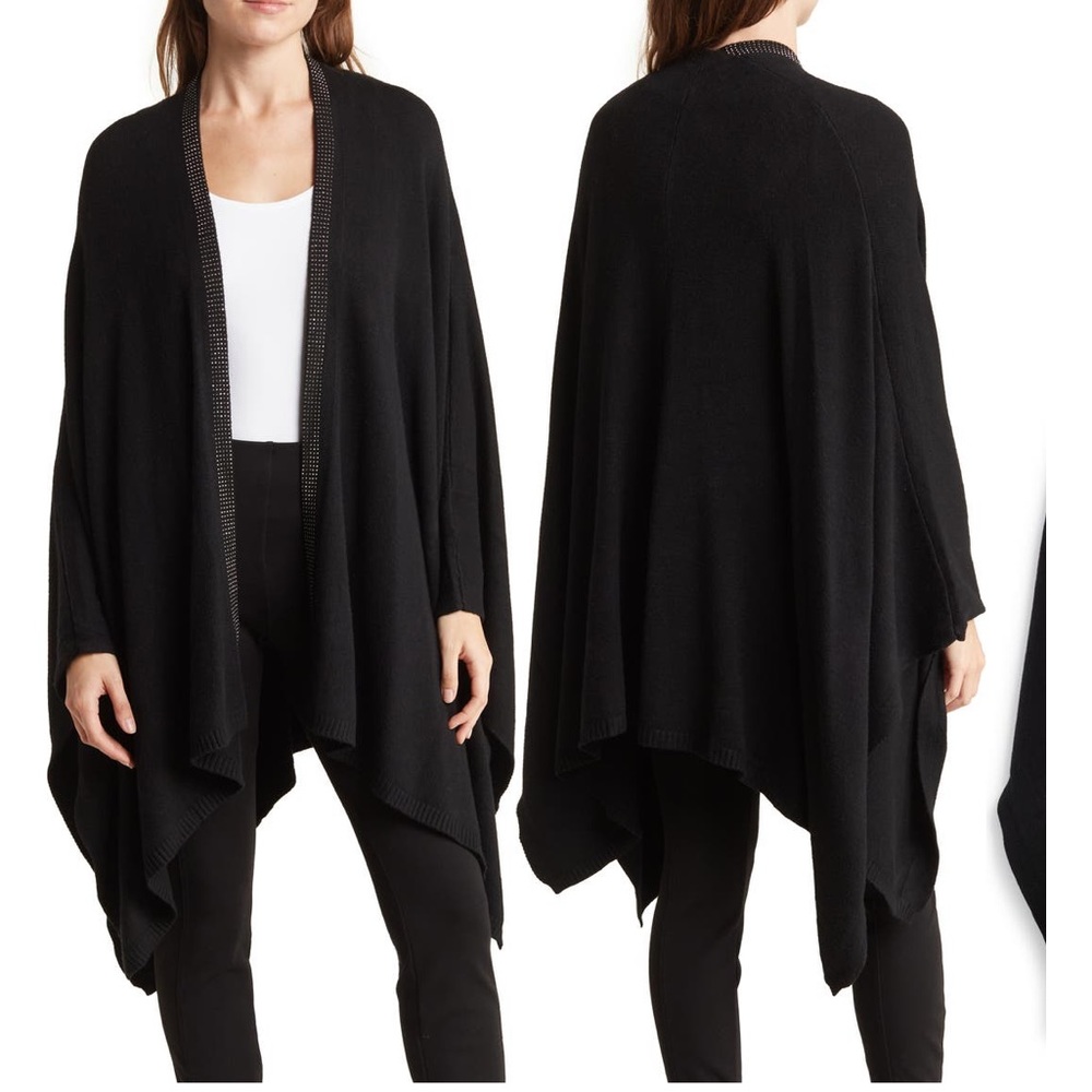 La Fiorentina embellished knitted Ruana , one size, new